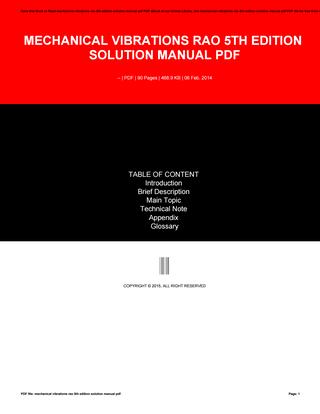 Rao solution manual